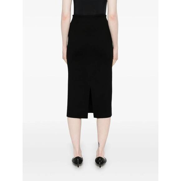 THE ROW Ikko 100% Cashmere Skirt in Black XXS - Picture 3 of 5